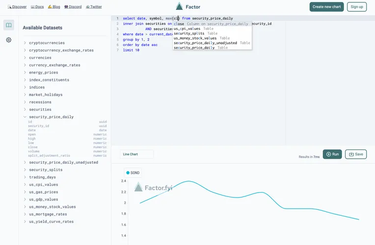 Creating a new query